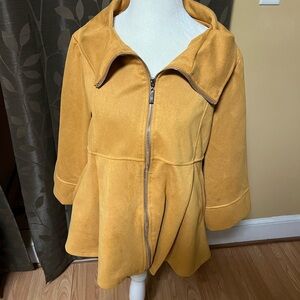 Peplum fall mustard jacket